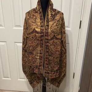 Unbranded Jacquard Paisley Reversible Pashmina
